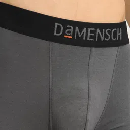 DaMENSCH Men DEO-SOFT Deodorizing Micro Modal Solid Trunks DAM-AS-T-WR&WG&SB-PACK-3-MIX image 3
