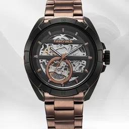 Fastrack Men Stainless Steel Automatic Skeleton Watch 3297KM01-16
