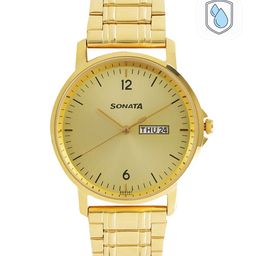 Sonata Essentials Men Gold Analogue watch NL77083YM03-picture-2