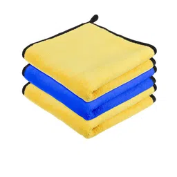 Kuber Industries Blue & Yellow 3 Pieces Microfiber Kitchen Towels-image-64