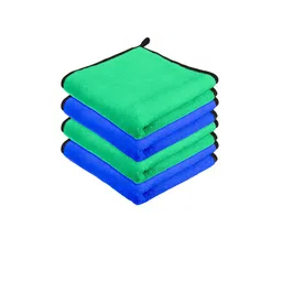 Kuber Industries Blue & Green 4 Pcs Microfiber Kitchen Towels With Hanging Loop-31