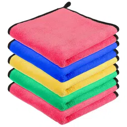 Kuber Industries 5-Pcs Pink & Blue 400 GSM Kitchen Towels-53