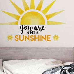 Jaamso Royals Yellow & White Sun-Printed Self-Adhesive Waterproof Wall Stickers-image-77