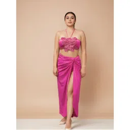 WomanLikeU Waves By Shrijal: Flower Power Bikini with Skirt (Set of 3)-picture-11