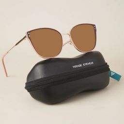 Voyage Women Brown Lens Cateye Sunglasses with UV Protected Lens 5852MG2858C-47