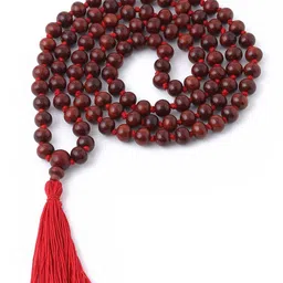 RDK Maroon Solid Pure Red Sandalwood Japa Mala-34
