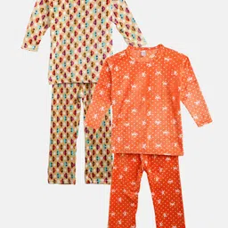 MANZON Kids Pack of 2 Velvet T-shirt with Pyjamas-image-24