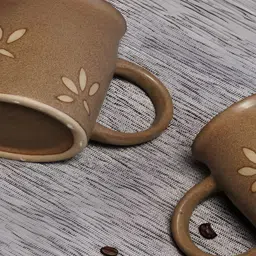 Freakway Brown 2 Pieces Printed Dishwasher Safe Matte Cups 350 ml-image-44