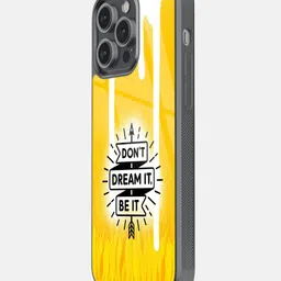 macmerise Yellow Printed Dont Dream It Be It iPhone 14 Pro Max Phone Back Case-9