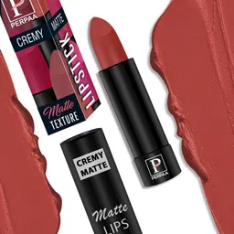 PERPAA Creamy Matte 3Pcs Long Lasting Matte Lipstick - Red Bloom-Rose Magenta-Cocoa Brown-46