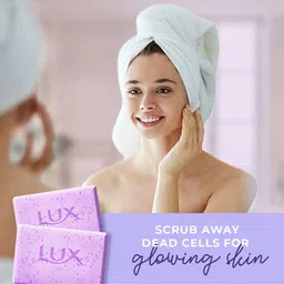 LUX Essence of Himalayas Set of 5 Lavender & Vitamin C Exfoliating Soap Bar - 125g each image 3