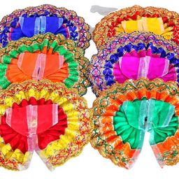 ESPLANADE Ladoo Gopal Poshak |Dress | Bhagwaan Ki Poshaak | Dev Vastra - (Set of 6) - for Size 0 (Small/Medium Size) Laddu Gopal Idols (0) image 3