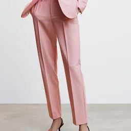 MANGO Women Straight-Fit Sustainable Formal Trousers-image-63