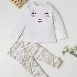 Fancy Fluff Girls Printed Night suit-image-39