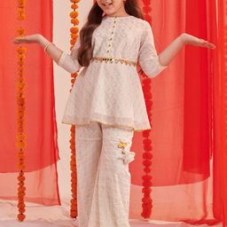 pspeaches Girls Paisley Printed Regular Kurta with Sharara-image-65