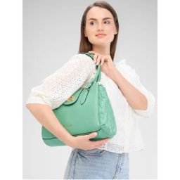 Caprese Women Mint Green Sabrina Satchel Bag with Detachable Strap (M)-picture-46