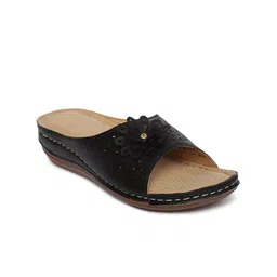 EVERLY Women Black Open Toe Flats-22