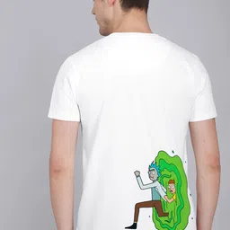 Free Authority Men Rick & Morty Cotton Printed White T-shirt-image-70