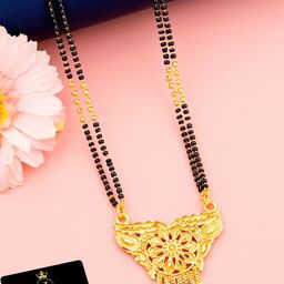 JEWEL WORLD Gold-Plated Beaded Mangalsutra-picture-15
