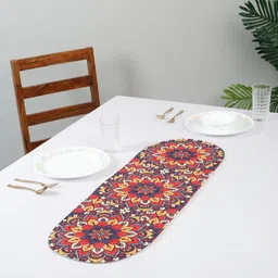 HOSTA HOMES Red & Blue Printed Pure Cotton Table Runner-56