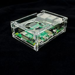 Acrylic Case for Raspberry PI 4 Model B with Cooling Fan Slot image 1