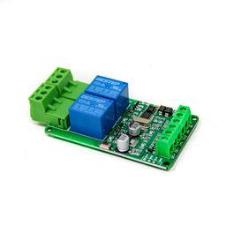 5V Modbus RTU 2, Channels Relay Module, Input Optocoupler, Isolation RS485 MCU image 2