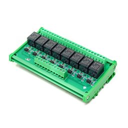 24V 8 Channels Relay, Module High and Low, Triggering Optocoupler, Isolation Relay Module, PLC Signal Amplifier,Board image 2