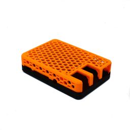 3D Printed Raspberry Pi 4 Case Black Orange image 3