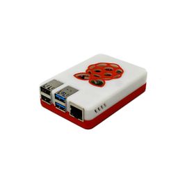 3D Printed Raspberry Pi 4 Case White Red image 1