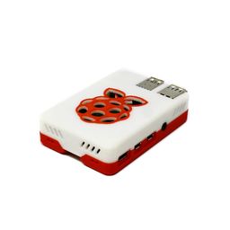 3D Printed Raspberry Pi 4 Case White Red image 3