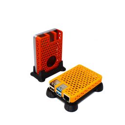 3D Printed Raspberry Pi 4 Case Stand Black image 3