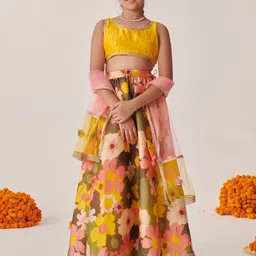 pspeaches Girls Printed Ready to Wear Lehenga & Blouse With Dupatta-picture-20
