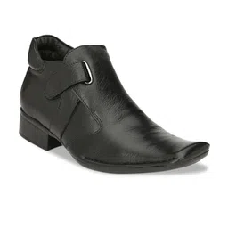 Hitz Men Black Solid Leather Formal Comfort-Fit Boots-image-39