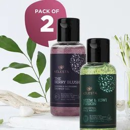 KELESTA Neem Face Wash & Shower Gel Combo-50ML Each-58