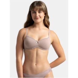 Jockey 1723 Wirefree Padded Cotton Elastane Medium Coverage T-shirt Bra - Mocha-picture-25