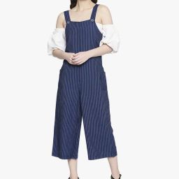lee cooper Striped Dungarees with Insert Pockets image 1