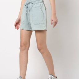 miss players Paperbag Shorts with Elasticated Drawstring Waist image 1