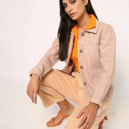 dnmx Trucker Jacket with Button Closure image 1