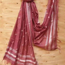 molcha by babita singh Handloom Dupatta with Tasselled Hems image 1
