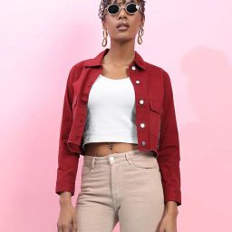 campus sutra Biker Jacket with Flap Pockets image 1