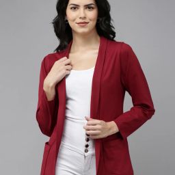 kryptic Front-Open Shrug with Patch Pockets image 1