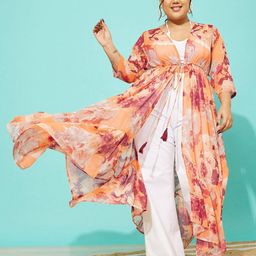 quiero mas Women Floral Print Regular Fit Front-Open Shrug image 1