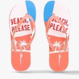 frisbee Typographic Print Thong-Strap Flip-Flops image 1