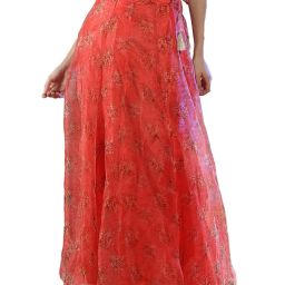 neudis Floral Print Flared Skirt with Drawstring Waist image 1