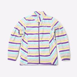 rio girls Striped Zip-Front Jacket with Insert Pockets image 1