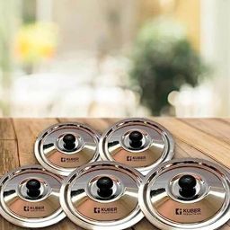 kuber industries Set of 5 Multipurpose lid with Knob image 1