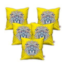 indigifts Set of 5 Graphic Print Cushion Covers 12" x 12" image 1