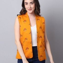 even Floral Print Open-Front Jacket image 1