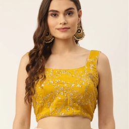 niharikaa designer studio Embellished Back-Open Blouse image 1