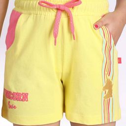 3pin Typographic Print Shorts with Drawstrings image 1